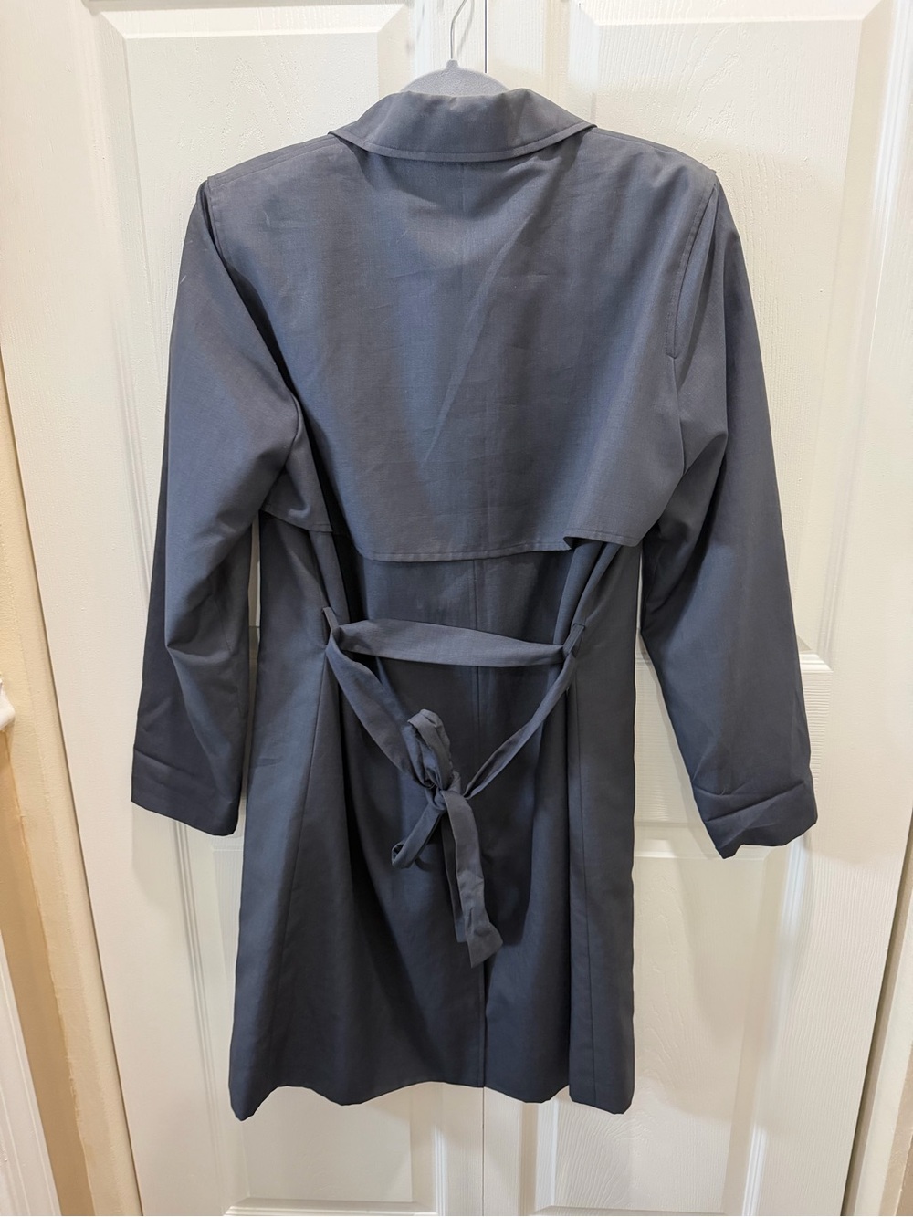 Brooks Brothers Navy Water Resistant Raincoat Trench Coat Storm Flap S - Picture 4 of 6